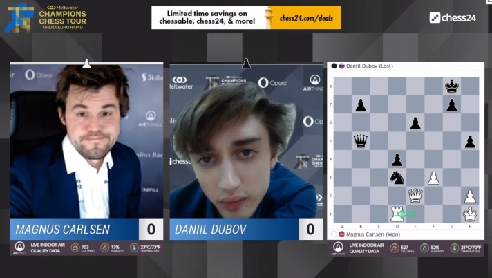 Opera Euro Rapid Final 1: So hits back against Carlsen
