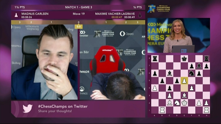 Opera Euro Rapid Final 1: So hits back against Carlsen